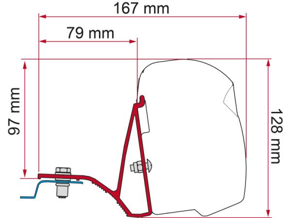 Komplettset Markise Fiamma F43van Renault Trafic ab 2015 L2 #98655A021